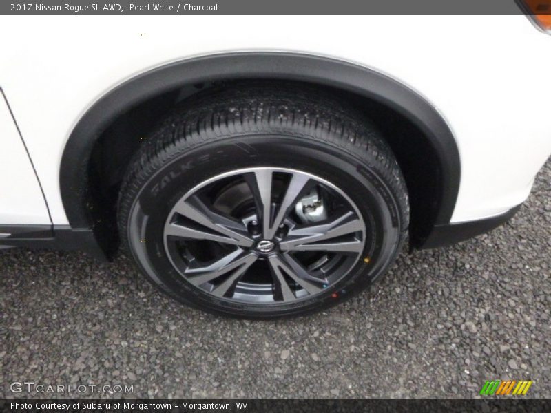 Pearl White / Charcoal 2017 Nissan Rogue SL AWD