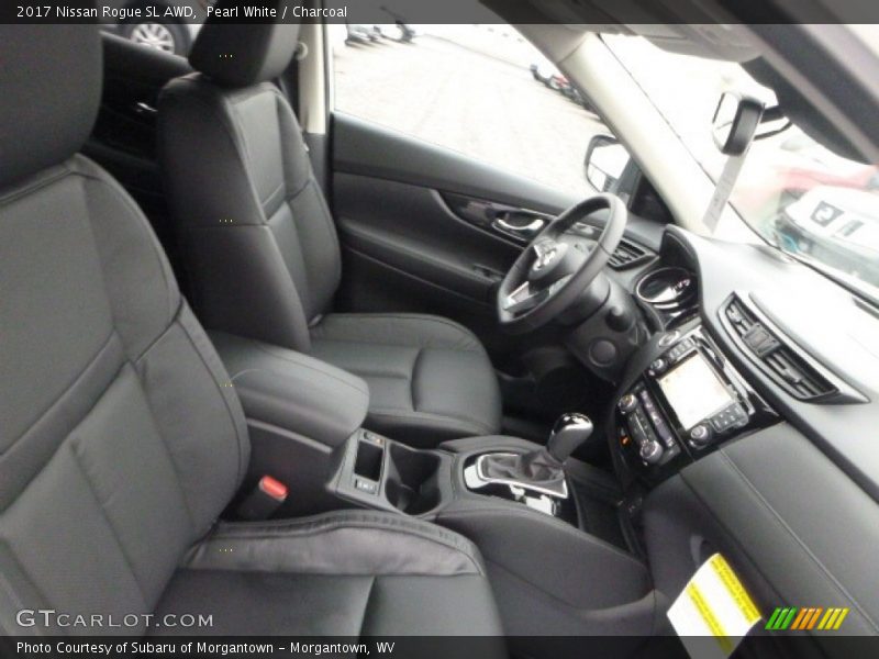 Pearl White / Charcoal 2017 Nissan Rogue SL AWD