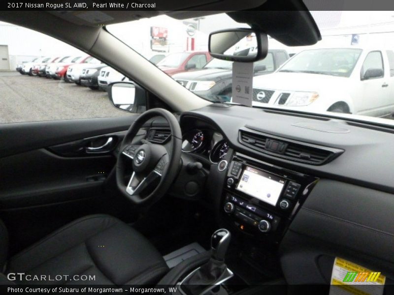 Pearl White / Charcoal 2017 Nissan Rogue SL AWD