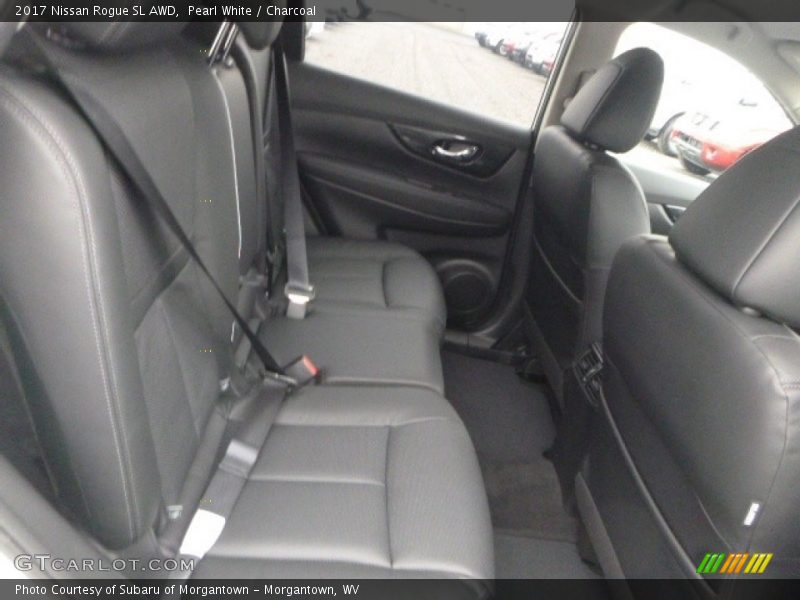 Pearl White / Charcoal 2017 Nissan Rogue SL AWD