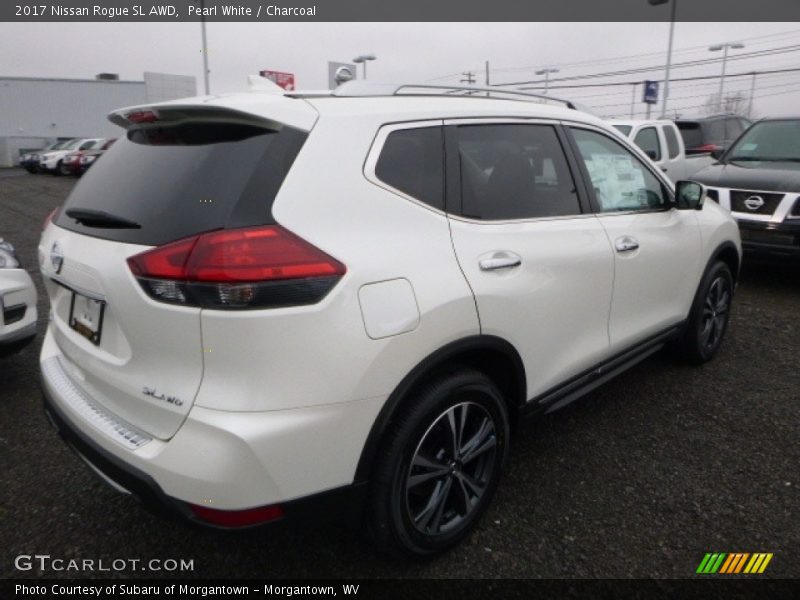 Pearl White / Charcoal 2017 Nissan Rogue SL AWD