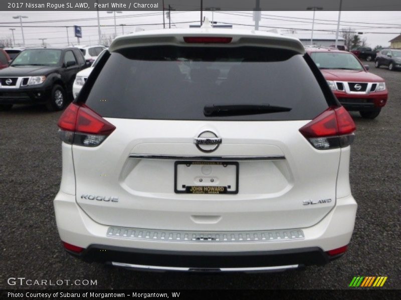 Pearl White / Charcoal 2017 Nissan Rogue SL AWD
