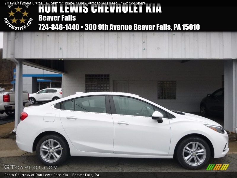 Summit White / Dark Atmosphere/Medium Atmosphere 2017 Chevrolet Cruze LT