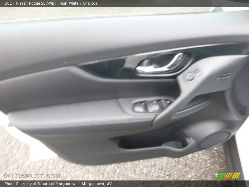 Pearl White / Charcoal 2017 Nissan Rogue SL AWD
