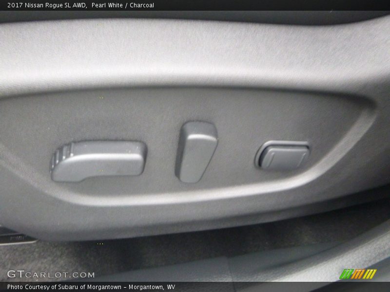 Pearl White / Charcoal 2017 Nissan Rogue SL AWD