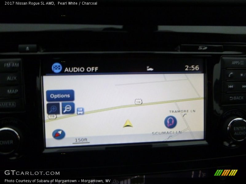 Pearl White / Charcoal 2017 Nissan Rogue SL AWD