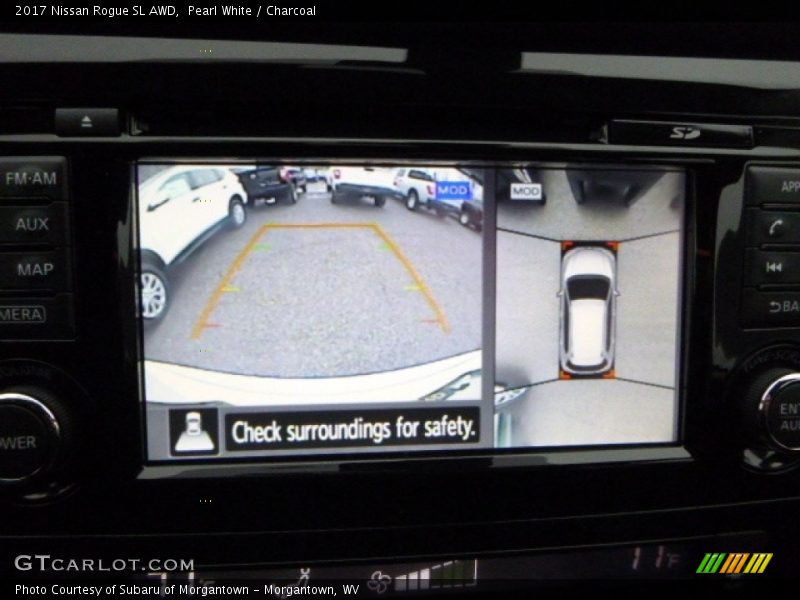 Pearl White / Charcoal 2017 Nissan Rogue SL AWD