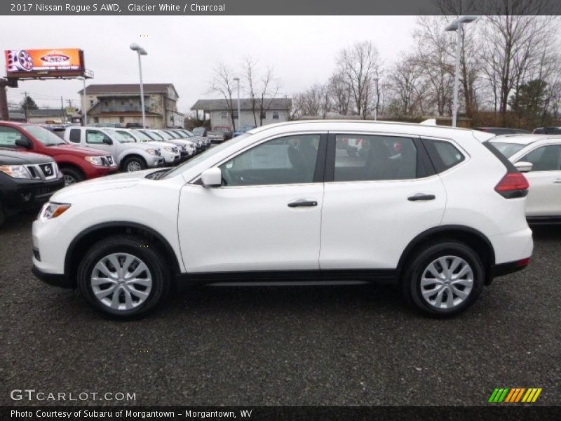 Glacier White / Charcoal 2017 Nissan Rogue S AWD