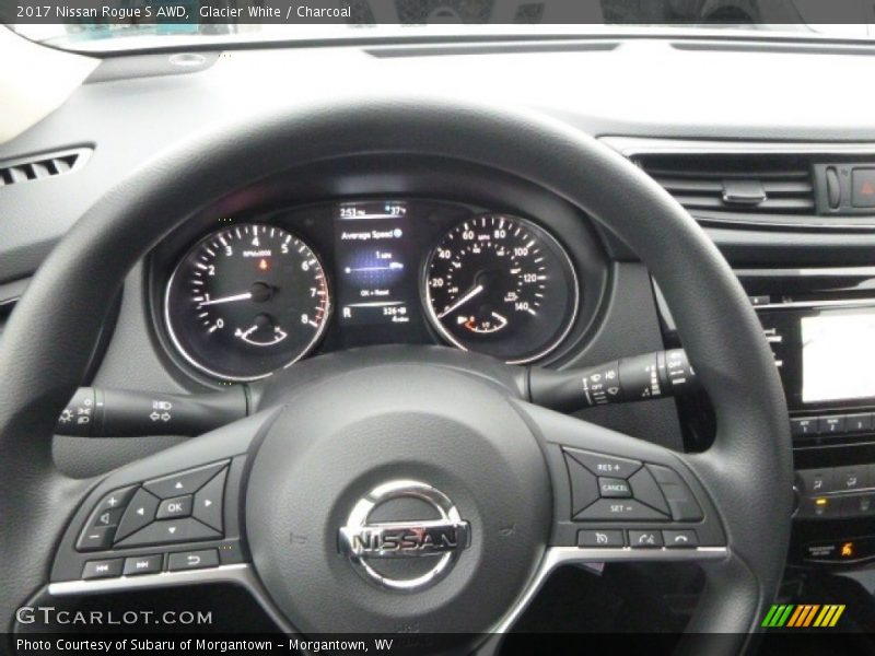 Glacier White / Charcoal 2017 Nissan Rogue S AWD