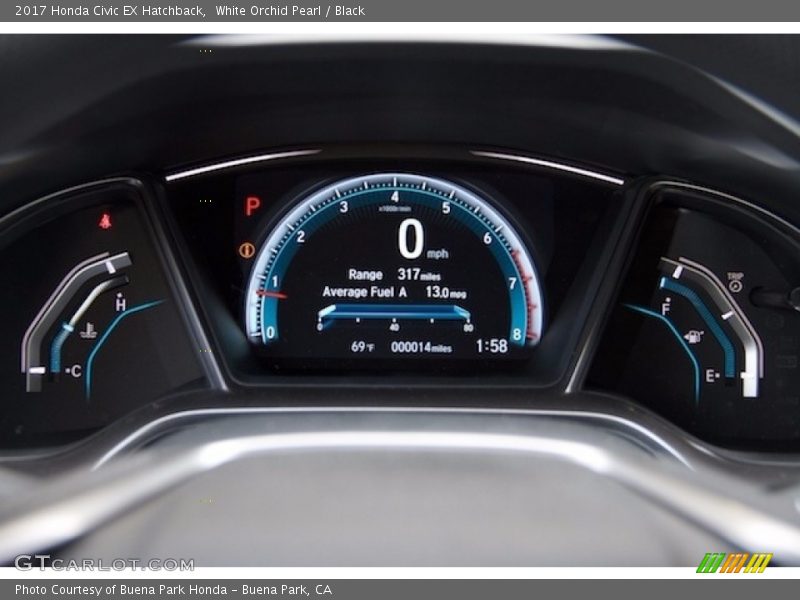 White Orchid Pearl / Black 2017 Honda Civic EX Hatchback