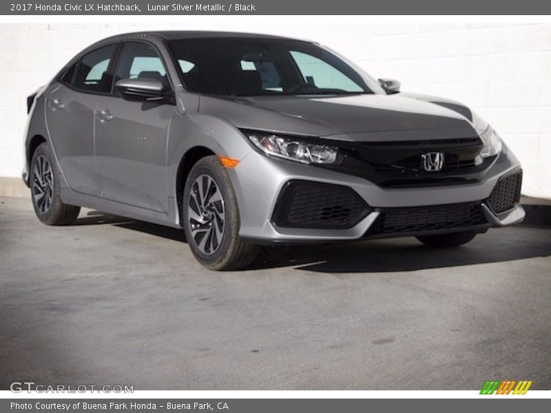 Lunar Silver Metallic / Black 2017 Honda Civic LX Hatchback