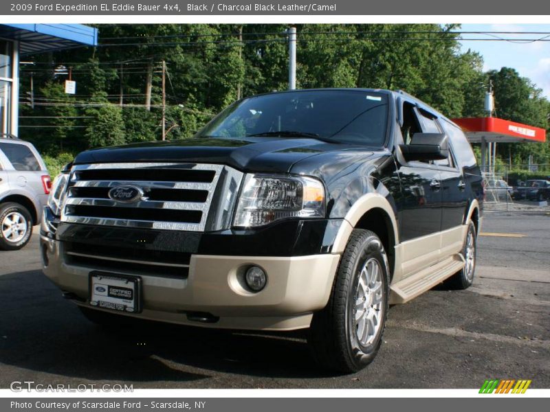Black / Charcoal Black Leather/Camel 2009 Ford Expedition EL Eddie Bauer 4x4
