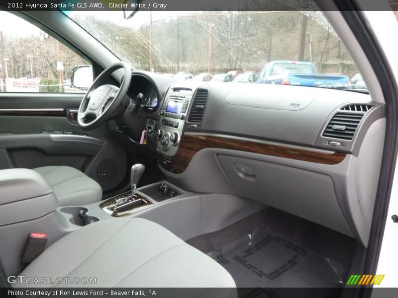 Glacier White / Gray 2012 Hyundai Santa Fe GLS AWD