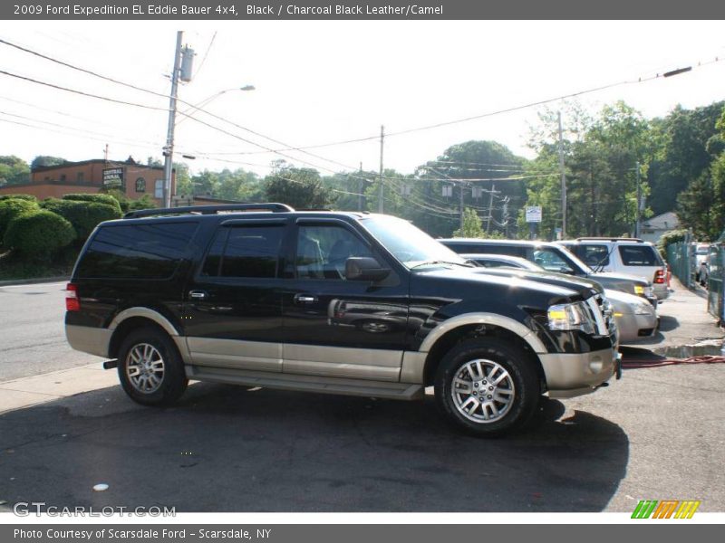 Black / Charcoal Black Leather/Camel 2009 Ford Expedition EL Eddie Bauer 4x4