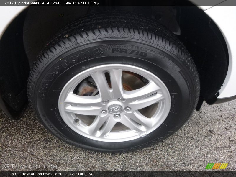 Glacier White / Gray 2012 Hyundai Santa Fe GLS AWD