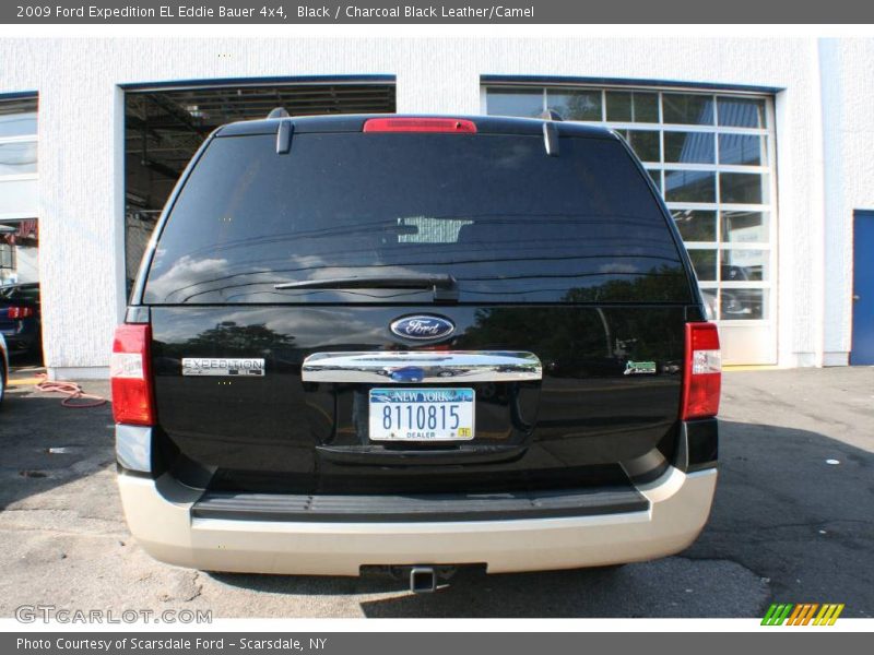 Black / Charcoal Black Leather/Camel 2009 Ford Expedition EL Eddie Bauer 4x4