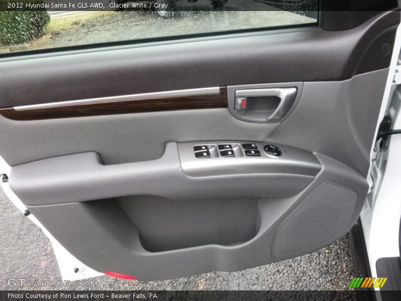Glacier White / Gray 2012 Hyundai Santa Fe GLS AWD