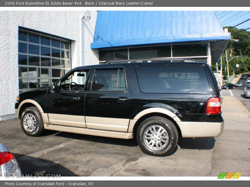 Black / Charcoal Black Leather/Camel 2009 Ford Expedition EL Eddie Bauer 4x4