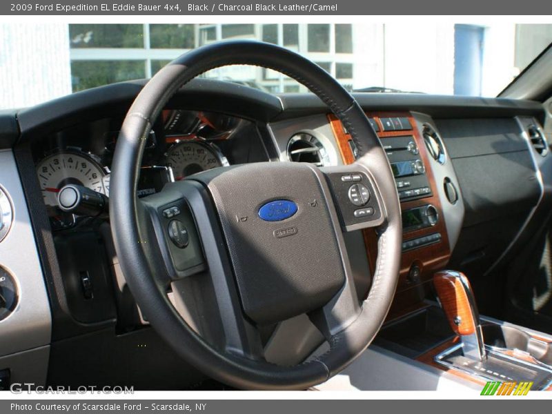 Black / Charcoal Black Leather/Camel 2009 Ford Expedition EL Eddie Bauer 4x4