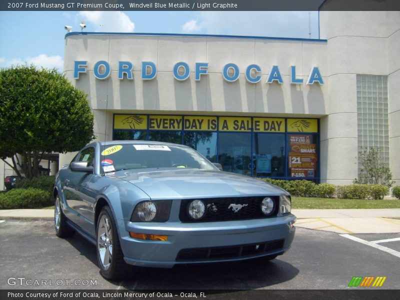 Windveil Blue Metallic / Light Graphite 2007 Ford Mustang GT Premium Coupe