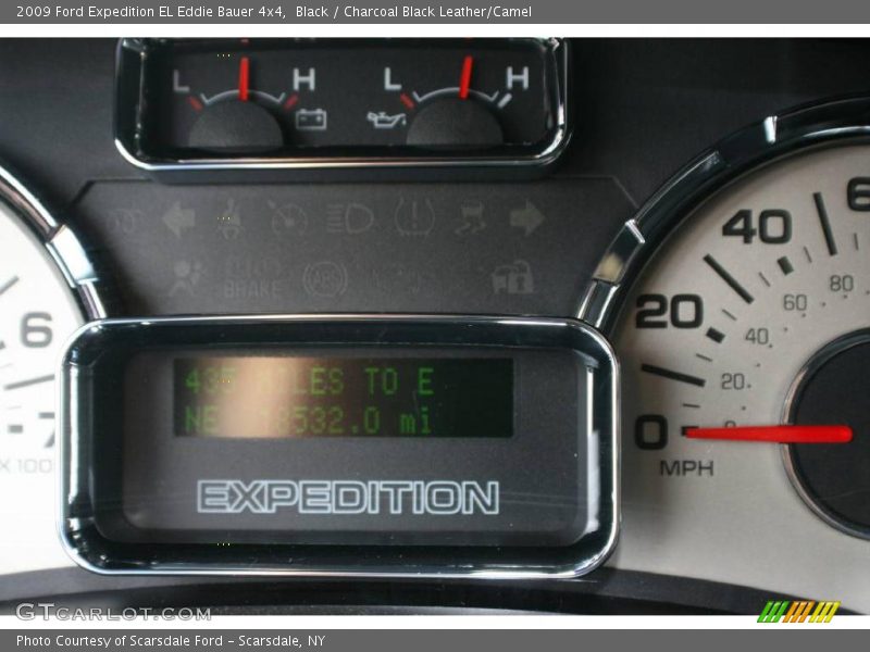 Black / Charcoal Black Leather/Camel 2009 Ford Expedition EL Eddie Bauer 4x4