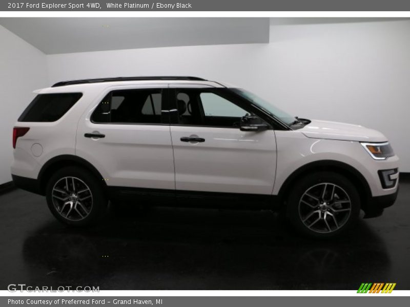 White Platinum / Ebony Black 2017 Ford Explorer Sport 4WD