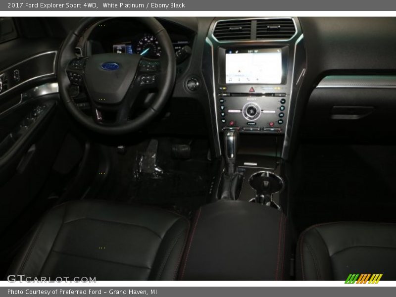 White Platinum / Ebony Black 2017 Ford Explorer Sport 4WD