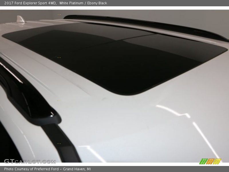 White Platinum / Ebony Black 2017 Ford Explorer Sport 4WD