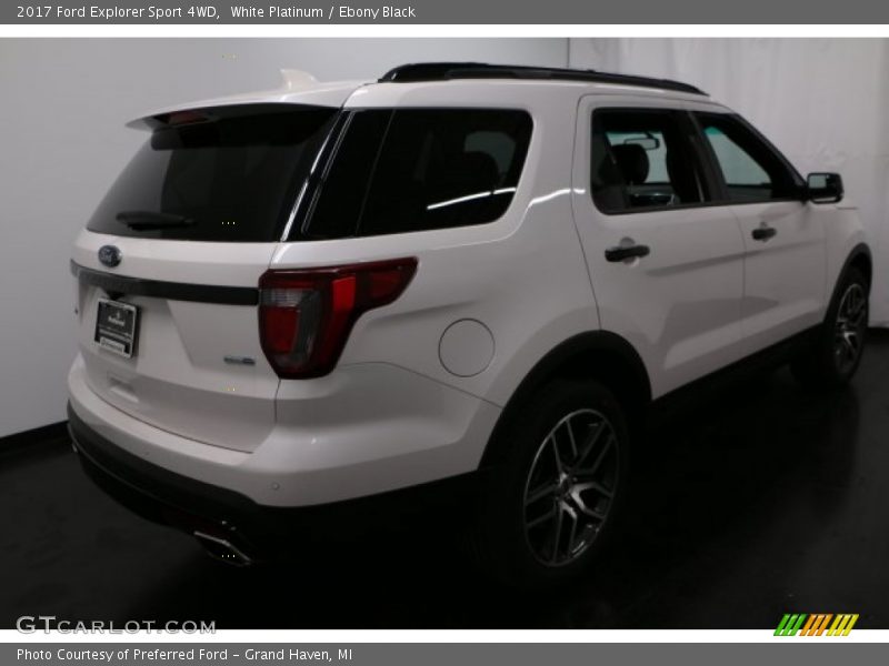 White Platinum / Ebony Black 2017 Ford Explorer Sport 4WD