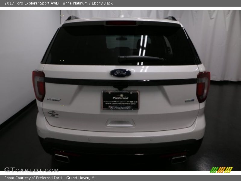 White Platinum / Ebony Black 2017 Ford Explorer Sport 4WD