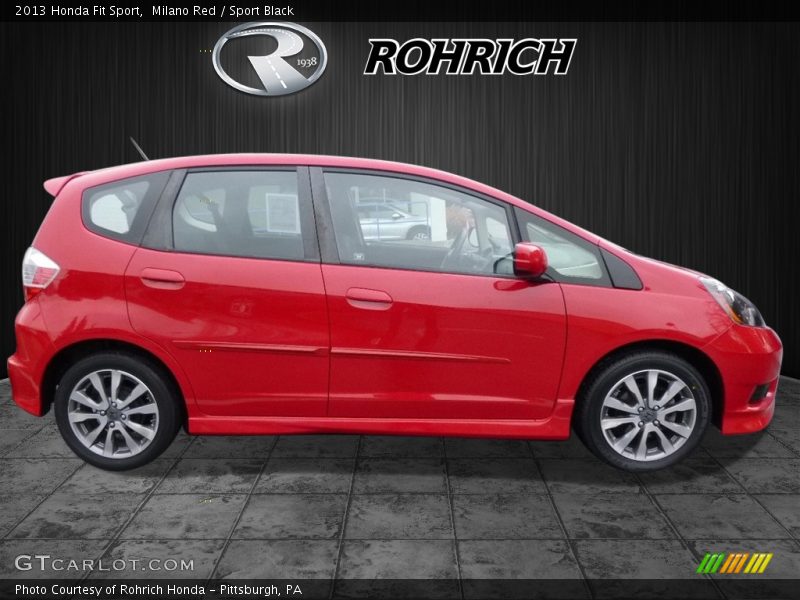 Milano Red / Sport Black 2013 Honda Fit Sport