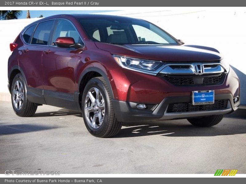 Basque Red Pearl II / Gray 2017 Honda CR-V EX-L