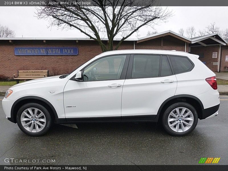 Alpine White / Sand Beige 2014 BMW X3 xDrive28i