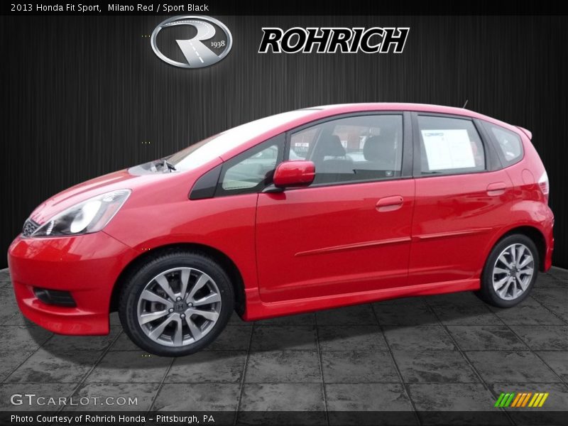 Milano Red / Sport Black 2013 Honda Fit Sport