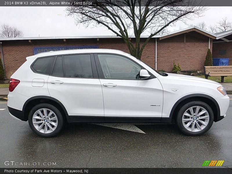 Alpine White / Sand Beige 2014 BMW X3 xDrive28i