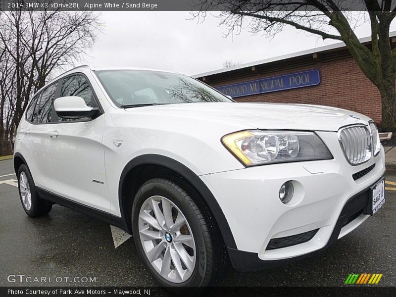 Alpine White / Sand Beige 2014 BMW X3 xDrive28i