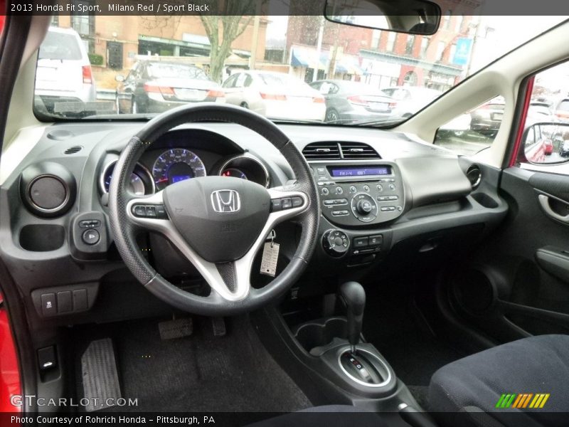 Milano Red / Sport Black 2013 Honda Fit Sport