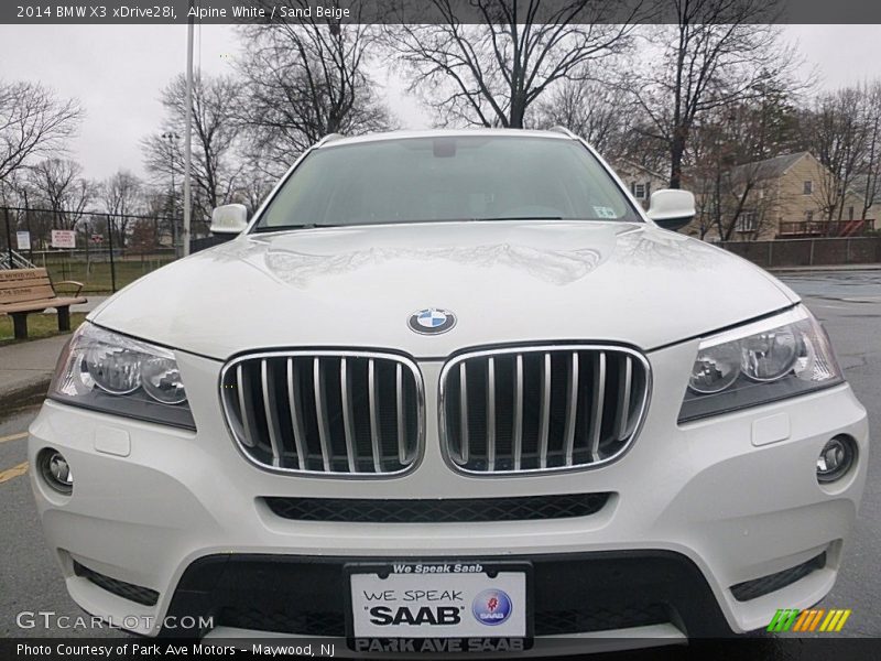 Alpine White / Sand Beige 2014 BMW X3 xDrive28i