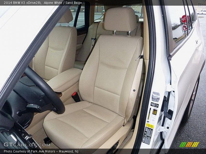 Alpine White / Sand Beige 2014 BMW X3 xDrive28i