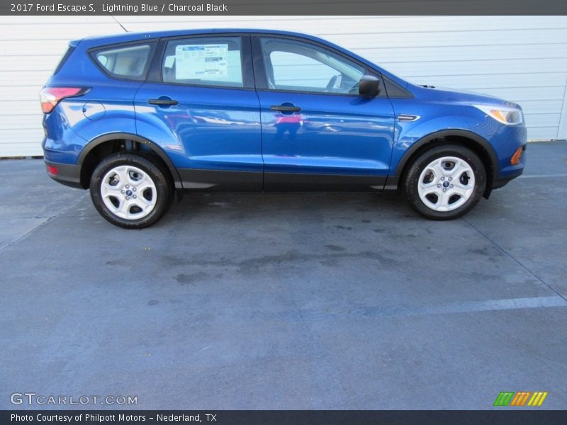 Lightning Blue / Charcoal Black 2017 Ford Escape S