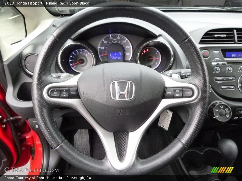 Milano Red / Sport Black 2013 Honda Fit Sport