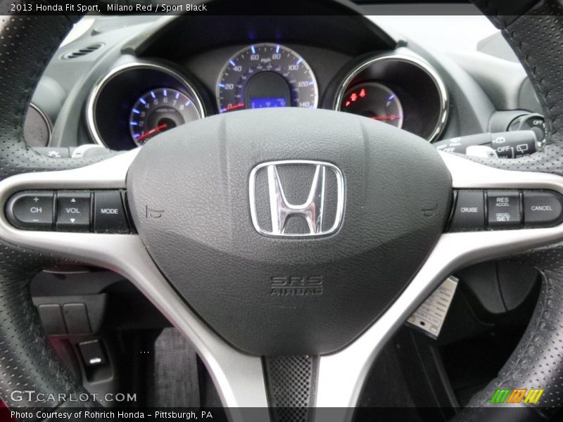 Milano Red / Sport Black 2013 Honda Fit Sport