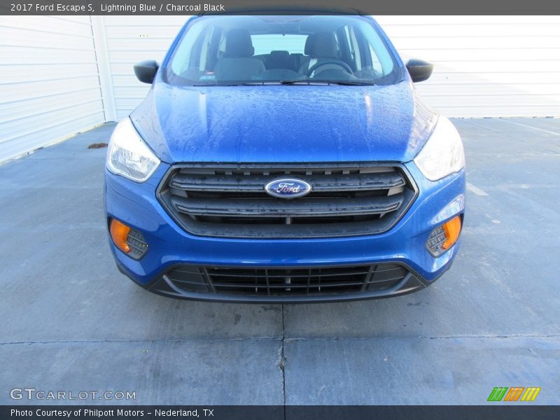 Lightning Blue / Charcoal Black 2017 Ford Escape S
