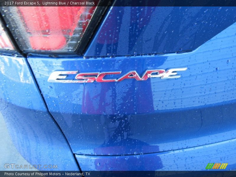 Lightning Blue / Charcoal Black 2017 Ford Escape S