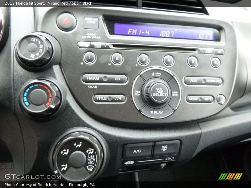 Milano Red / Sport Black 2013 Honda Fit Sport