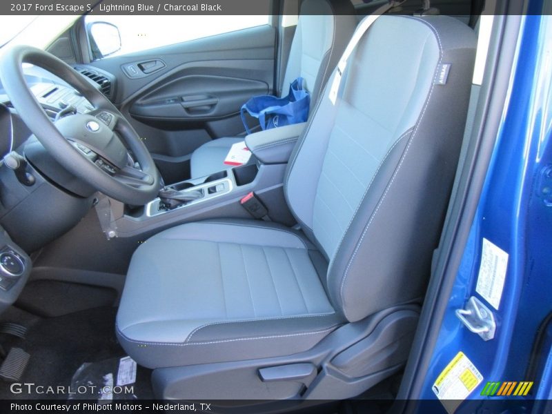 Lightning Blue / Charcoal Black 2017 Ford Escape S