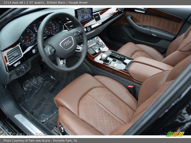 Brilliant Black / Nougat Brown 2014 Audi A8 L 3.0T quattro