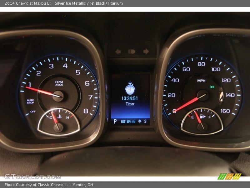 Silver Ice Metallic / Jet Black/Titanium 2014 Chevrolet Malibu LT
