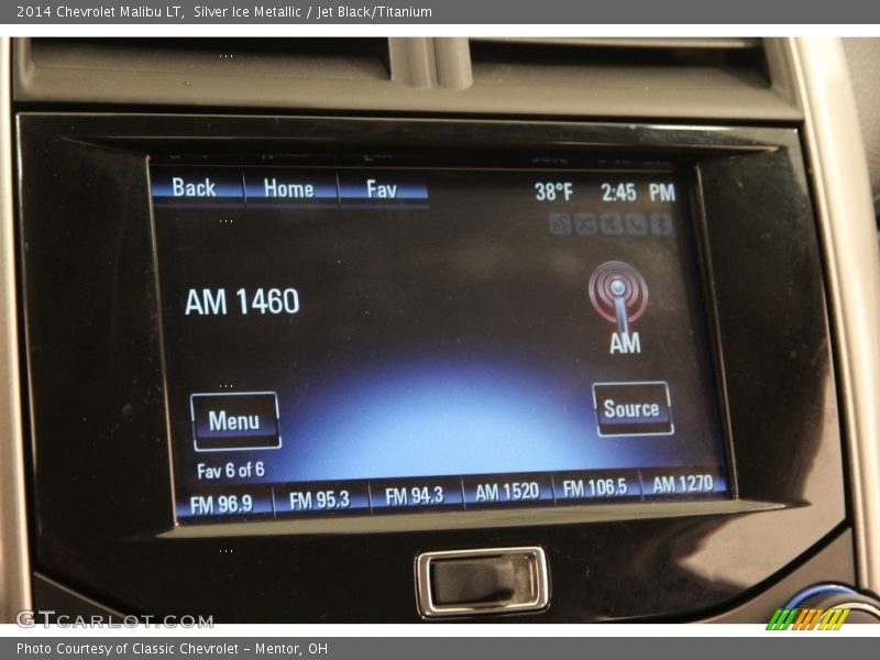 Silver Ice Metallic / Jet Black/Titanium 2014 Chevrolet Malibu LT