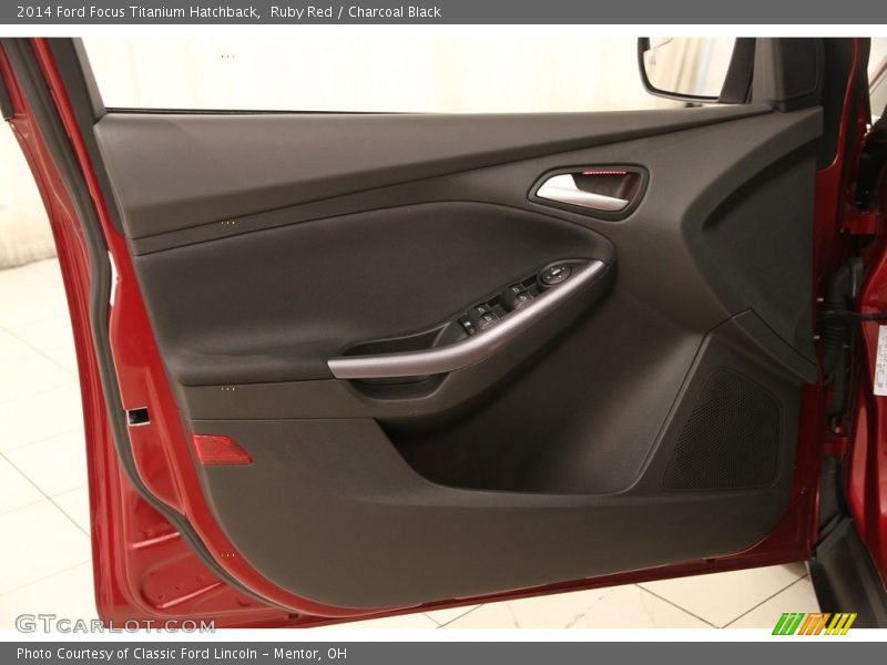 Ruby Red / Charcoal Black 2014 Ford Focus Titanium Hatchback